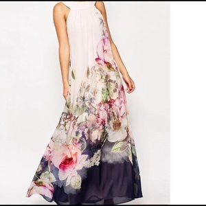 Sheer Floral Maxi .Good for Beach Cover Up…
